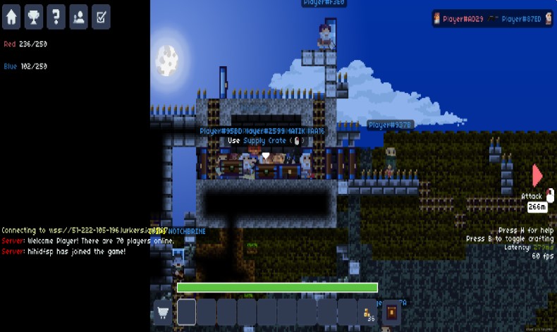 Lurkers IO multiplayer survival game featuring monsters exploration crafting combat