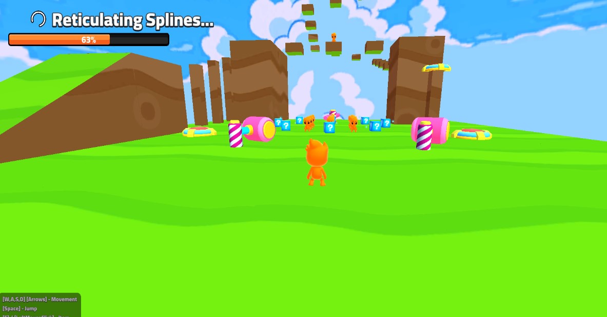Rumble Rush fighter performing a spinning kick surrounded by sparks