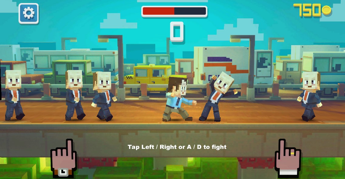 Rush Fight features simple controls that make the game accessible to beginners.